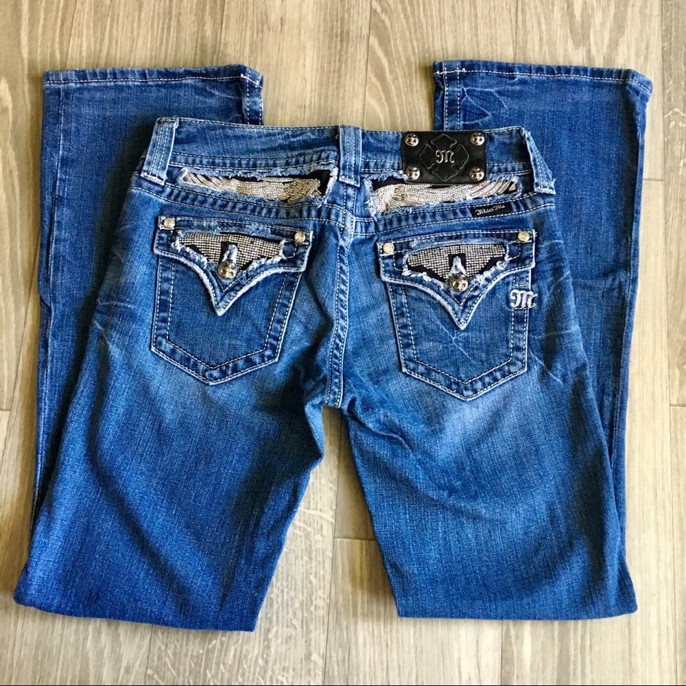 Miss Me Angel Wing Bling Jeans